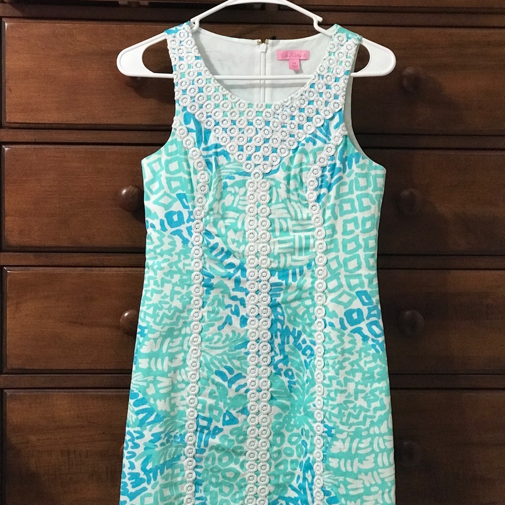 Lilly Pulitzer McFarlane Shift Seaside Aqua
